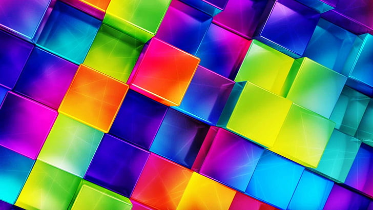 Abstract Bright Colors, spectrum, shape, art, lines Free HD Wallpaper