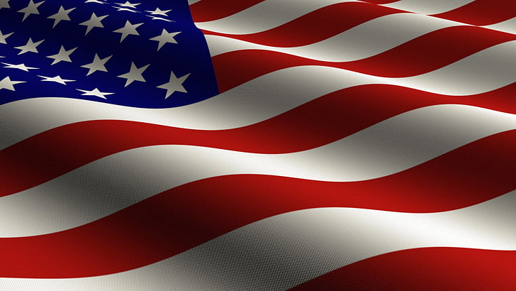 American Flag America, studio shot, freedom, white color, fourth of july Free HD Wallpaper