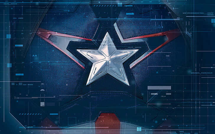 Avengers Logo iPhone, design, blue, three dimensional, internet Free HD Wallpaper