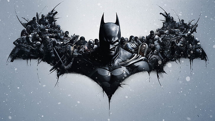 Batman Arkham City Logo, batman, animal themes, animals in the wild, men Free HD Wallpaper