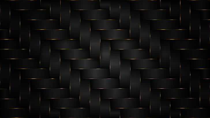Black and Gold PC, black, gold, pattern Free HD Wallpaper