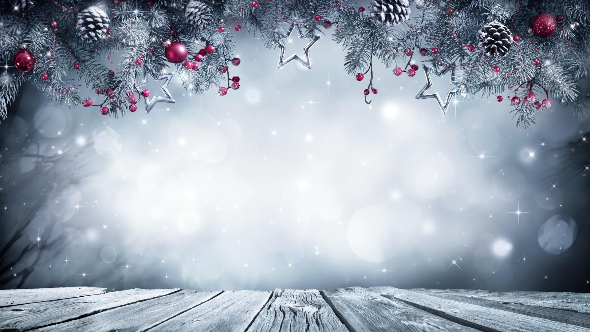 Christmas Holiday Decor, white color, snowing, nature, celebration