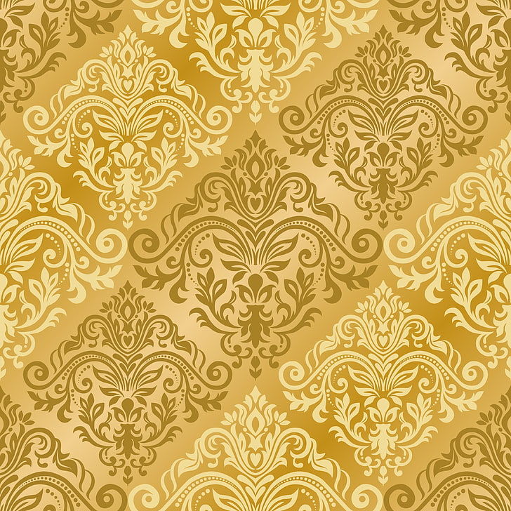 Damask, pattern, with, vector, ornament Free HD Wallpaper