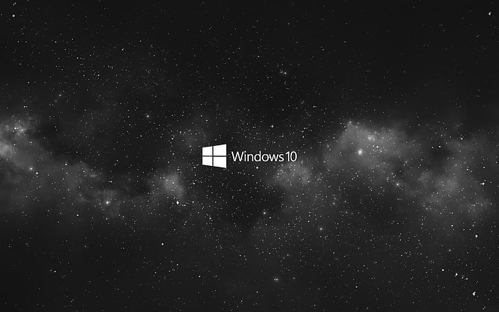 Galaxy Laptop Windows 10, text, white, glowing, space Free HD Wallpaper