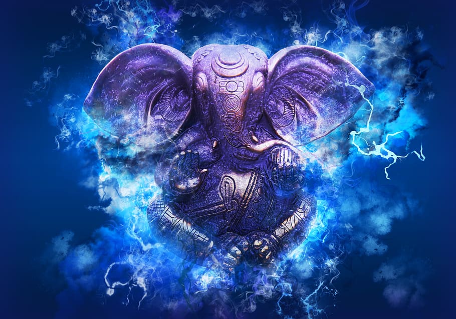 Ganesh Bhagwan, nature, cloud  sky, closeup, blue Free HD Wallpaper