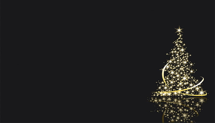 Geometric Christmas Tree, background, holiday, stars, christmas Free HD Wallpaper