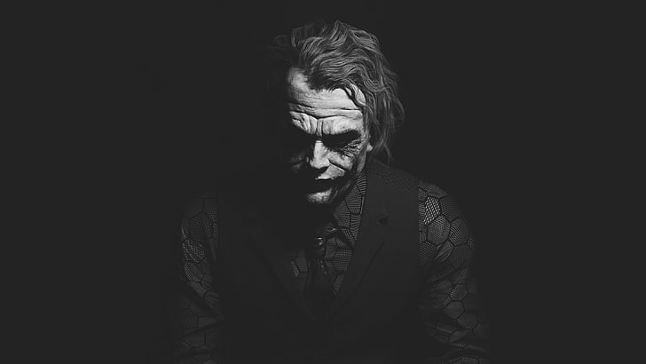 Heath Ledger Joker Outfit, dark, one person, human face, indoors Free HD Wallpaper