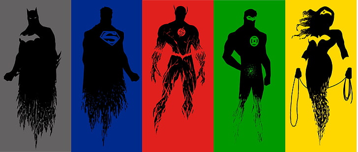 Justice League Symbol, representation, dress, people, silhouette Free HD Wallpaper