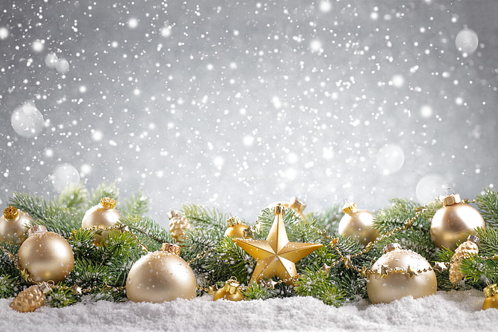 Magical Christmas Tree, space, gift, sphere, closeup Free HD Wallpaper