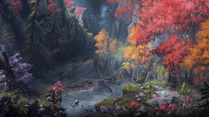 Mountain Forest, rock, nonurban scene, land, travel Free HD Wallpaper