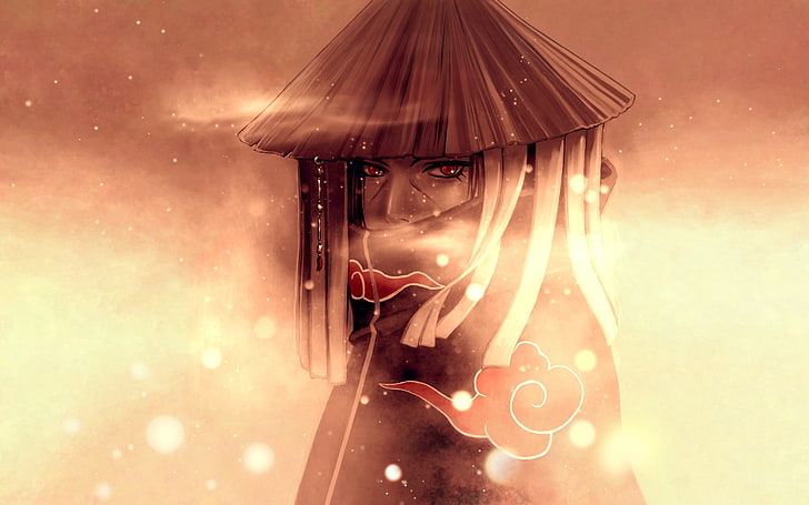 Naruto Itachi, illuminated, mystery, portrait, digital composite Free HD Wallpaper