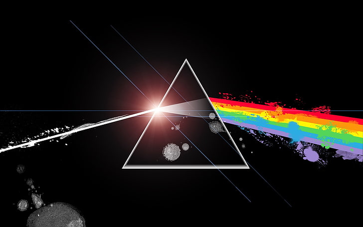 Pink Floyd Dark Side Moon, star shape, design, light  natural phenomenon, red Free HD Wallpaper