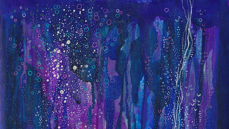Purple Art Prints, watercolor, blue, pattern, abstraction Free HD Wallpaper