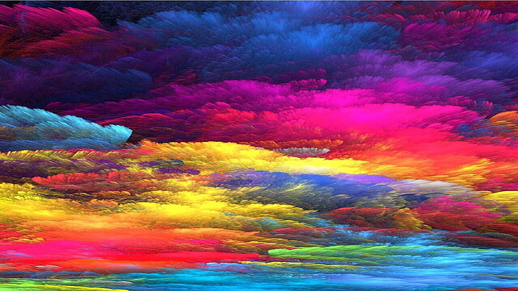 Rainbow Color Art, artistic, artwork, abstract, palette Free HD Wallpaper