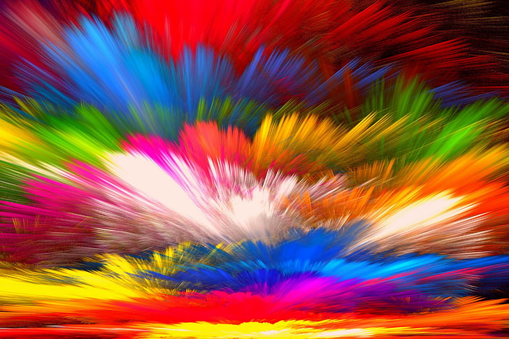 Rainbow Tie Dye Patterns, rainbow, vibrant color, blue, blurred motion Free HD Wallpaper