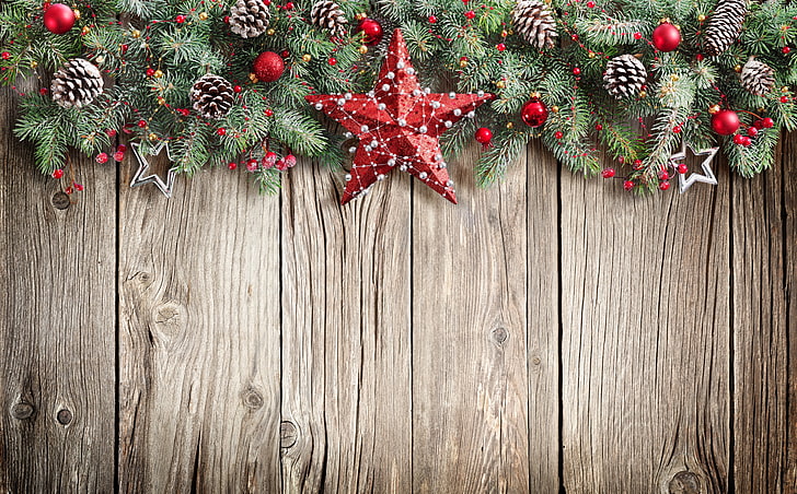 Rustic Wooden Christmas Signs, no people, holiday, tree, pine tree Free HD Wallpaper
