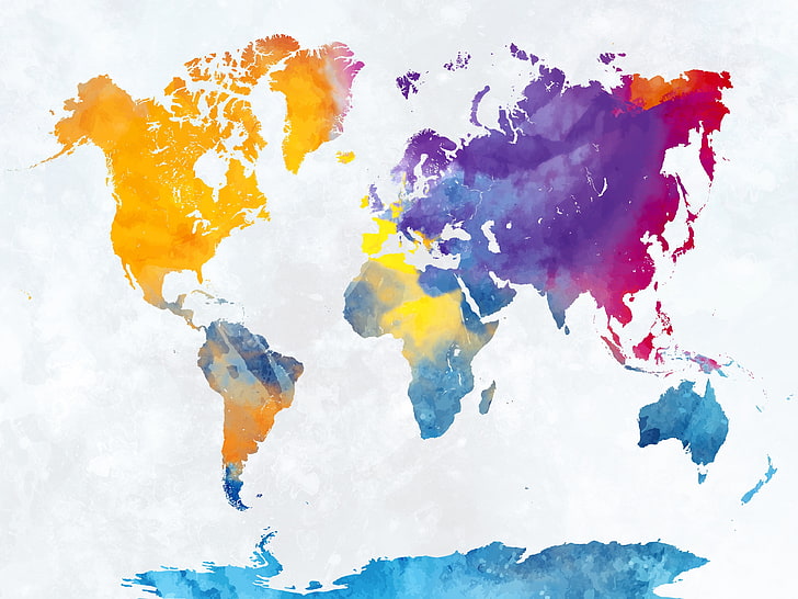 Scratch Off World Map, textured effect, studio shot, global communications, blue Free HD Wallpaper