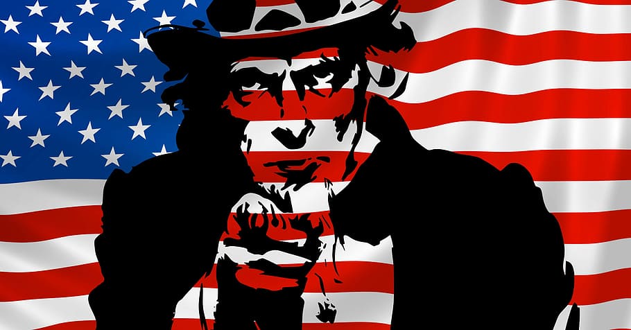 Uncle Sam, sam, red, blue, people Free HD Wallpaper