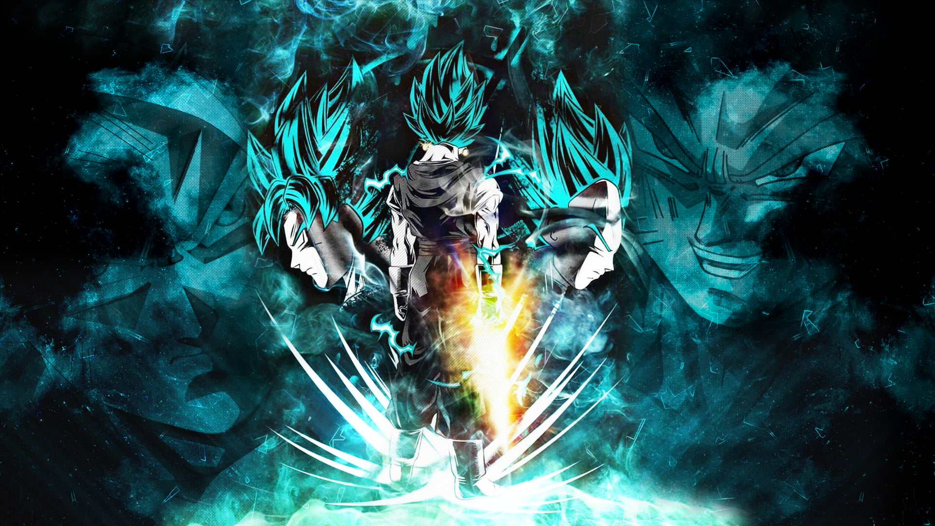 Vegeta Super Saiyan 4, creativity, heat temperature, dragon ball super, illuminated