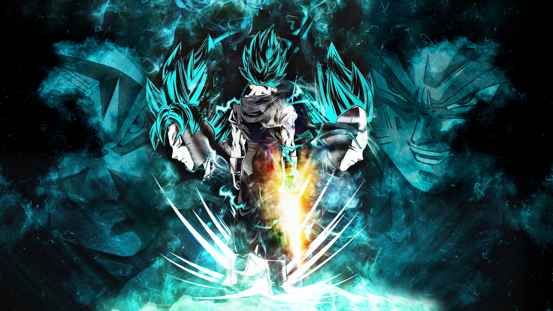 Vegeta Super Saiyan 4, creativity, heat  temperature, dragon ball super, illuminated