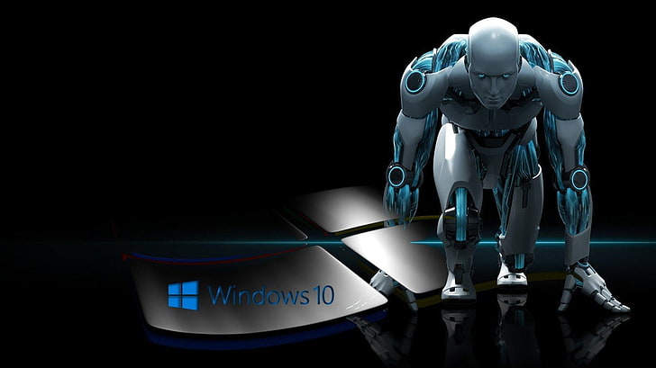 Windows 10 Operating System, androids, windows, microsoft, art Free HD Wallpaper