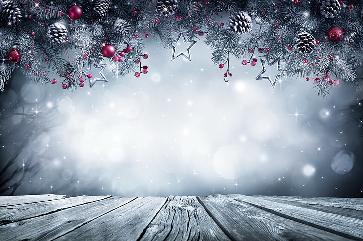 Winter Village, snow, snowflake, blue, new year Free HD Wallpaper
