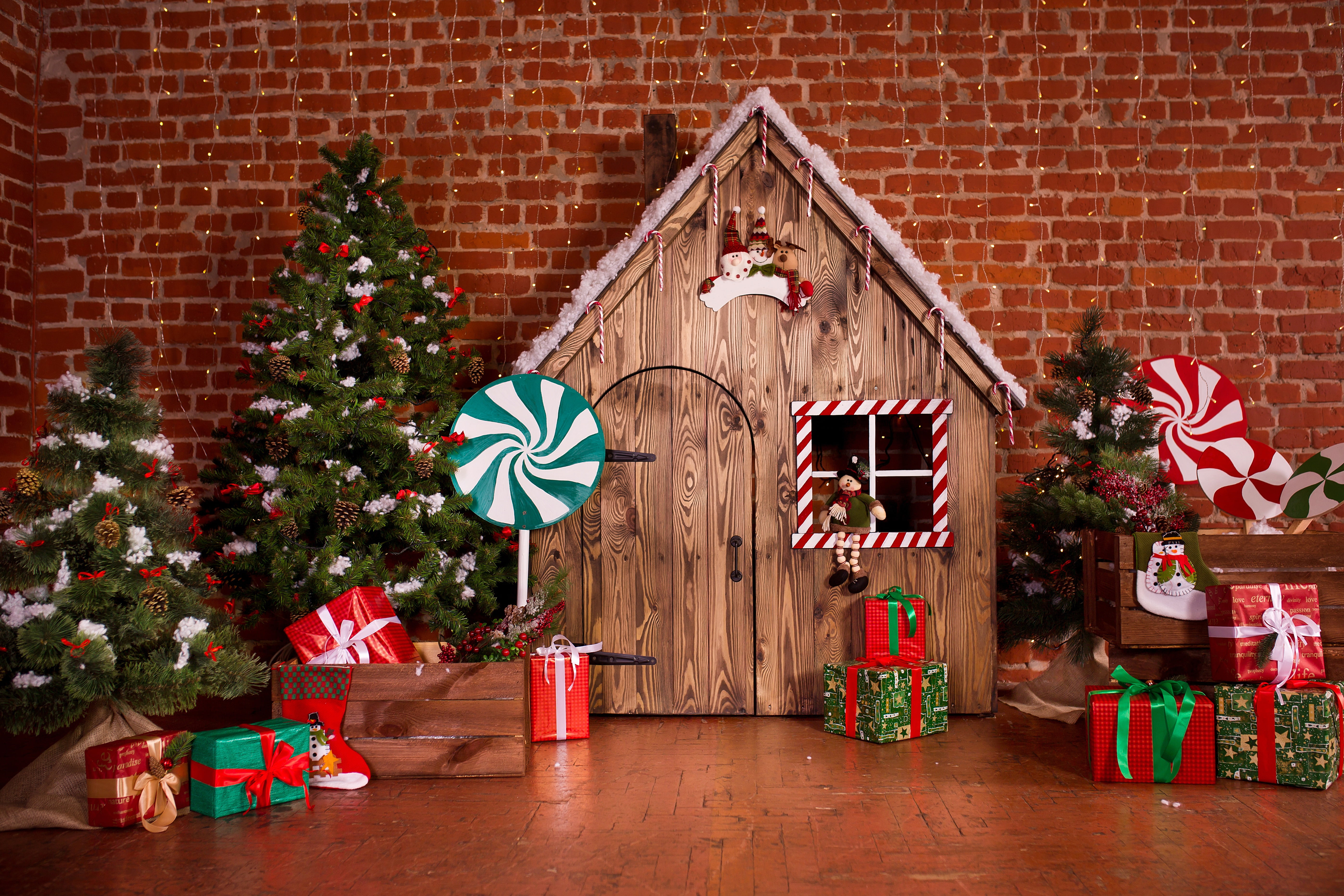 Wooden Christmas Houses, xmas, home, merry christmas, celebration