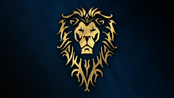 World of Warcraft Alliance Logo, humans, art, animal representation, computer graphic Free HD Wallpaper