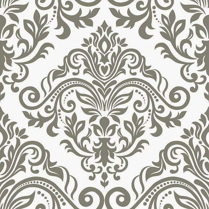 Baroque Corners, damask, vector, pattern, seamless