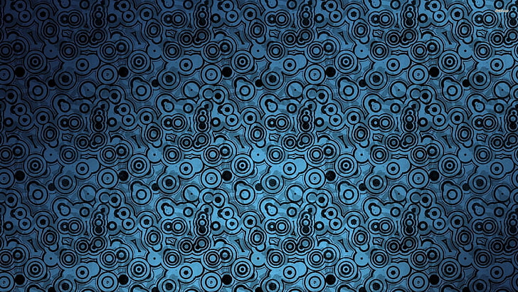 Blue Circle Design, creativity, full frame, geometric shape, art and craft Free HD Wallpaper