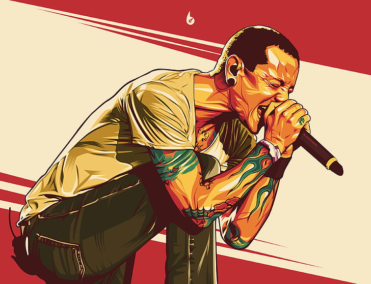 Chester Bennington Singing, linkin park, band music Free HD Wallpaper