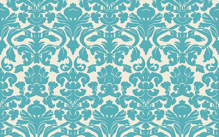 Damask Rose, print,, Blue, floral, blue