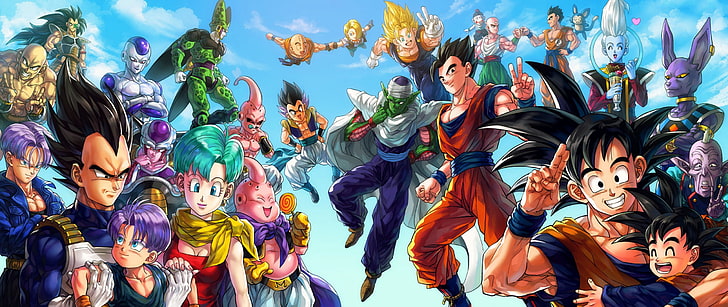 Dragon Ball Z Kai Characters, outdoors, trunks, son gohan, radish Free HD Wallpaper