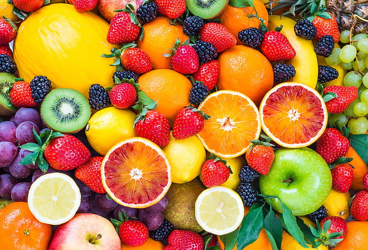 Fruit and Vegetable Chart, strawberry, abundance, ripe, freshness Free HD Wallpaper