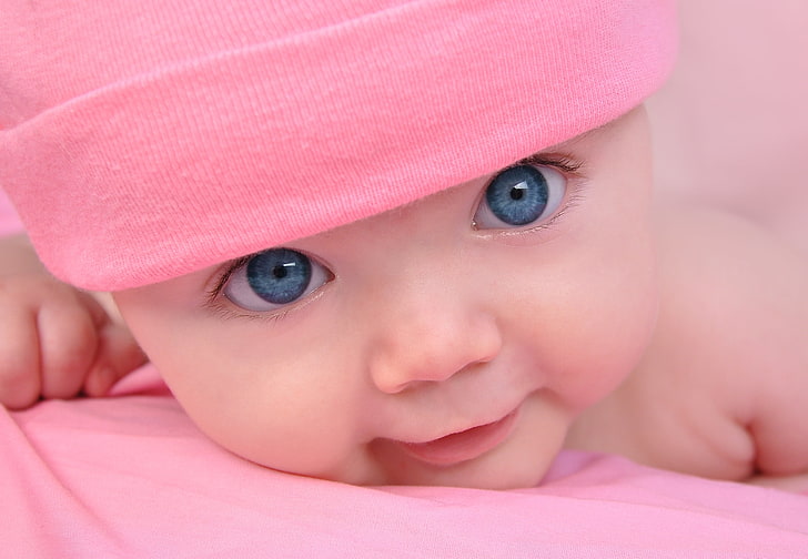 headshot, lying down, babies only, cheerful Free HD Wallpaper