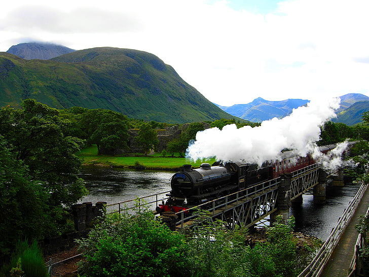 Hogwarts Train Station, locomotive, hogwarts express, plant, pollution Free HD Wallpaper