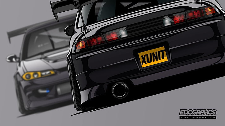 JDM Logo iPhone, car, nissan 200sx, jdm, black color Free HD Wallpaper