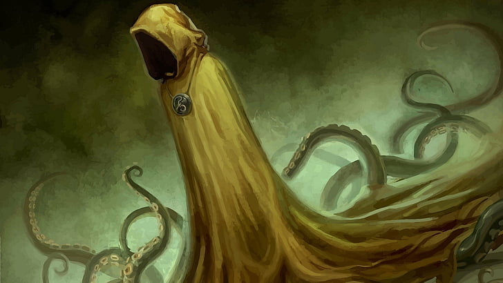 Lovecraft Horror Art, fantasy, cthulhu, night, bubble Free HD Wallpaper