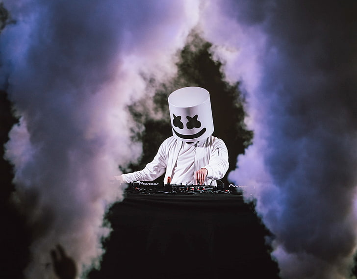 Marshmello, representation, cloud  sky, built structure, celebration Free HD Wallpaper