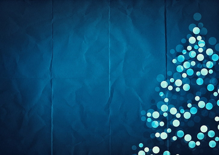 Minimalist Christmas Tree Skirt, shiny, bokeh, circle, christmas Free HD Wallpaper