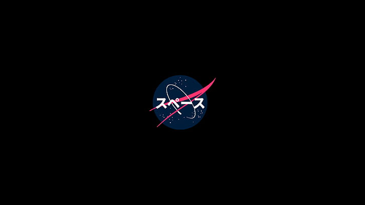 NASA Logo Cartoon, minimalism, japanese art, nasa, logo Free HD Wallpaper