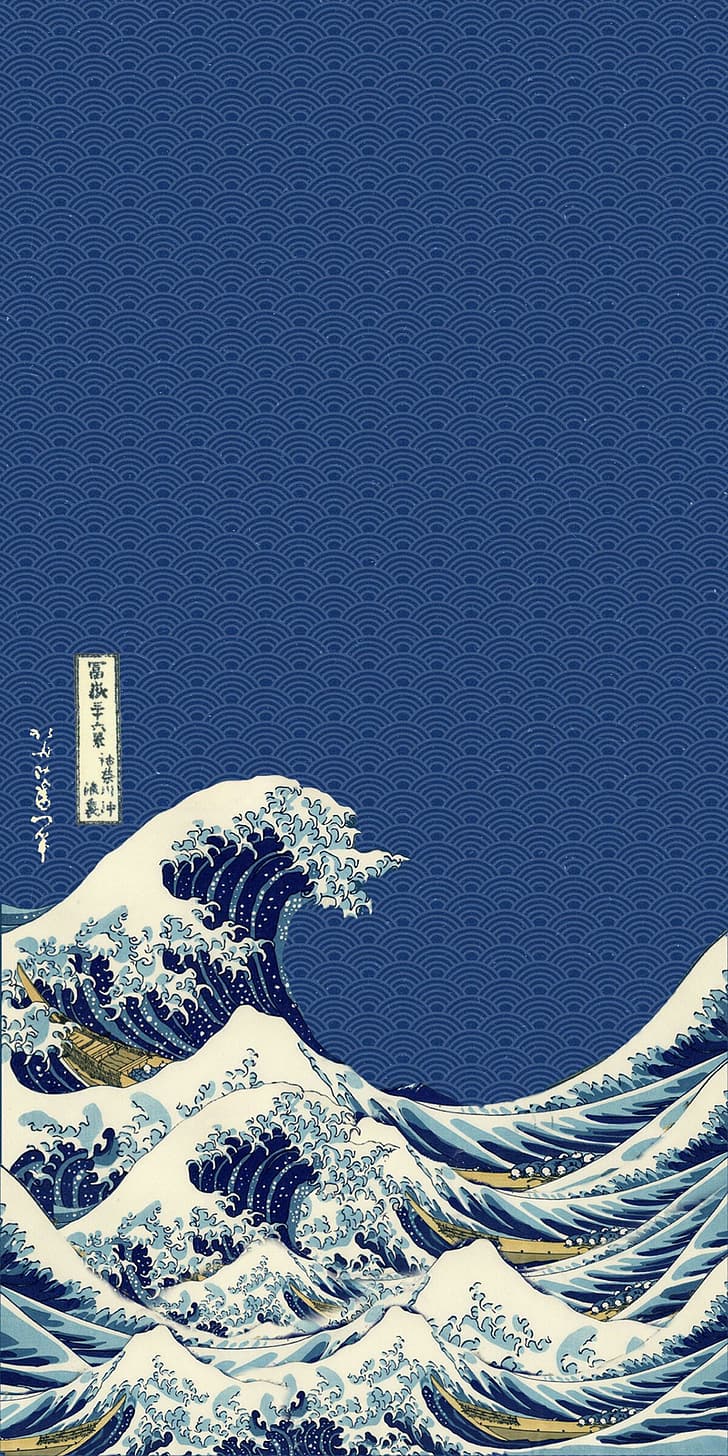 PC Vírus, waves, Japanese Art, hokusai, japanese art Free HD Wallpaper