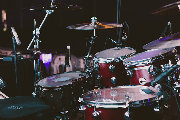 Play Drum Set, drum  percussion instrument, bass, jazz music, stage  performance space