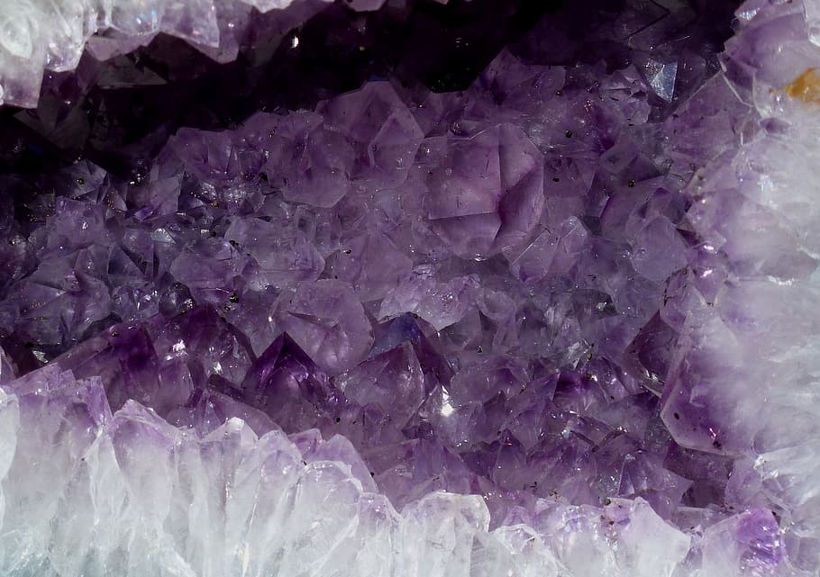 Purple Crystal Aesthetic, semi precious stone, gemstone, textured, solid Free HD Wallpaper