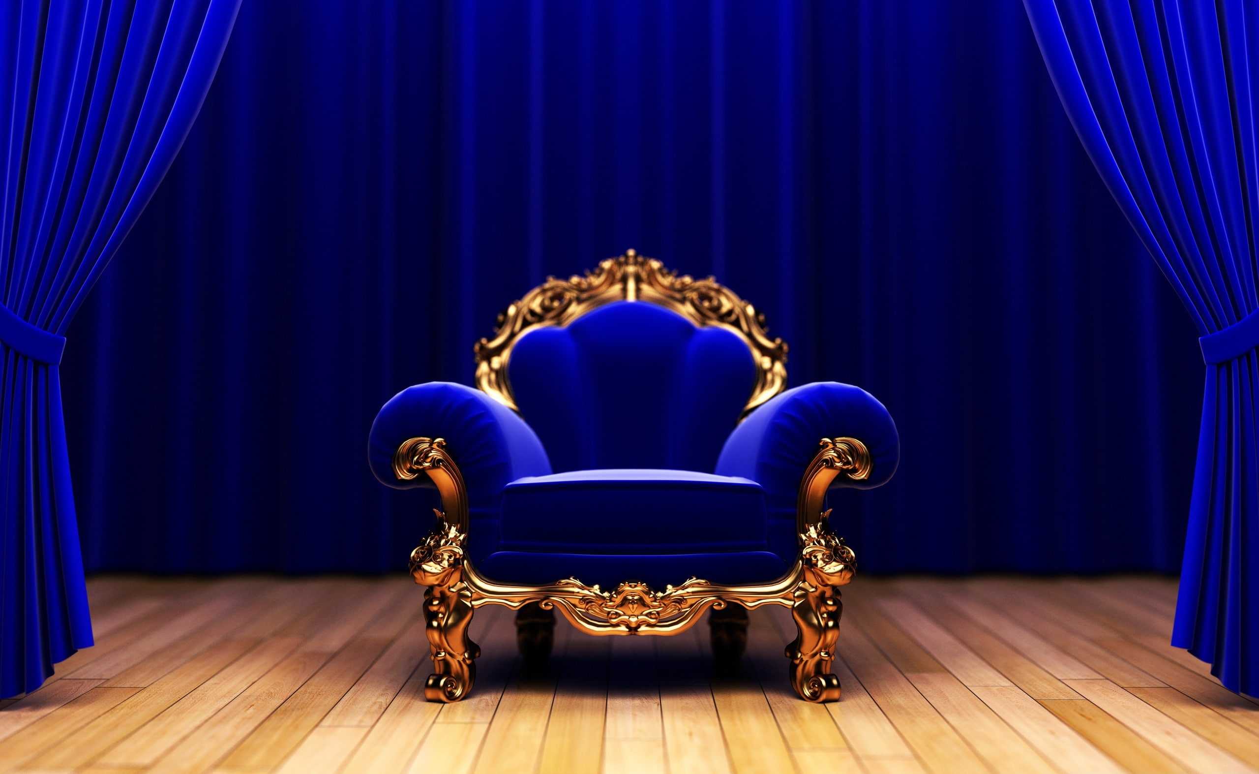 Queen Throne Chair, armchair, hardwood floor, art deco, indoors