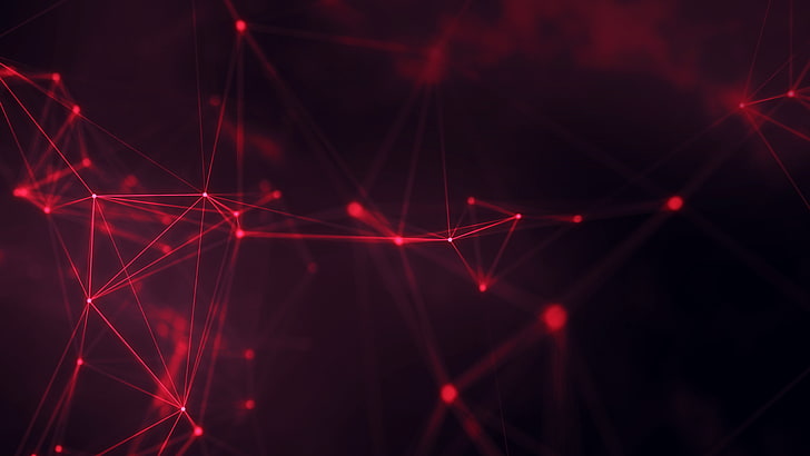 Red Abstract Gaming, laser, design, connection, studio shot Free HD Wallpaper