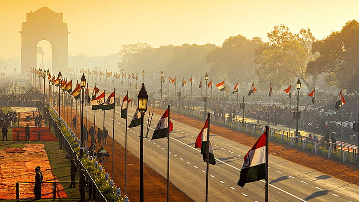 Republic Day Celebration, republic day, new delhi, arch, india Free HD Wallpaper