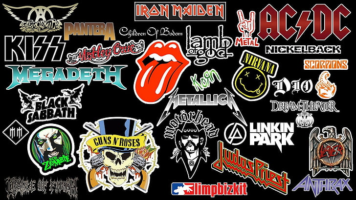 Rock Band Symbols, music,, rock, logo, bands, Free HD Wallpaper