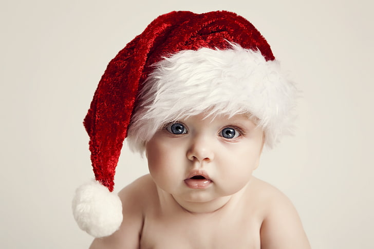 Santa Winking, santa, studio shot, enjoy christmas hat, celebration Free HD Wallpaper