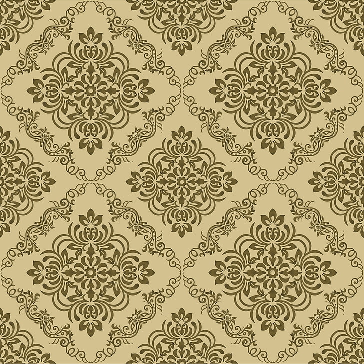 Seamless Pattern Design, damask, Damask, pattern., seamless Free HD Wallpaper